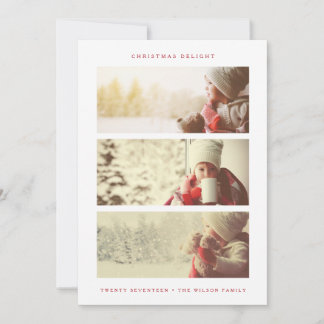 FERIENFOTOKARTE | Modern Minimal Red Christmas Feiertagskarte