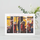 FERIENFOTOKARTE | Moderne Streifen Weihnachten (Stehend Vorderseite)