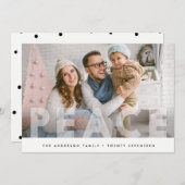 FERIENFOTOKARTE | Peace Minimal Dots Weihnachten (Vorne/Hinten)