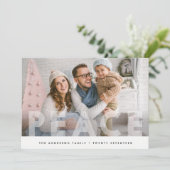 FERIENFOTOKARTE | Peace Minimal Dots Weihnachten (Stehend Vorderseite)