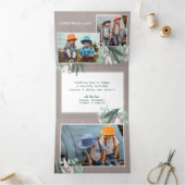 FERIENFOTOKARTE | Pinien zu Weihnachten Dreifach Gefaltete Urlaubskarte (Innenseite)