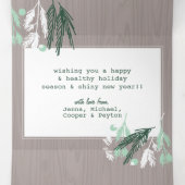 FERIENFOTOKARTE | Pinien zu Weihnachten Dreifach Gefaltete Urlaubskarte (Innenseite Mitte)