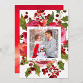 FERIENFOTOKARTE | Verheiratete und helle Weihnacht Feiertagskarte (Vorne/Hinten)