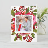 FERIENFOTOKARTE | Verheiratete und helle Weihnacht Feiertagskarte (Stehend Vorderseite)