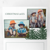 FERIENFOTOKARTE | Weihnachtsbaumwald Dreifach Gefaltete Urlaubskarte (Innen Erste Seite)