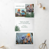 FERIENFOTOKARTE | Weihnachtsbaumwald Dreifach Gefaltete Urlaubskarte (Innenseite)