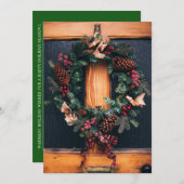 FERIENFOTOKARTE | Weihnachtstür Feiertagskarte (Vorne/Hinten)