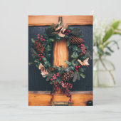 FERIENFOTOKARTE | Weihnachtstür Feiertagskarte (Stehend Vorderseite)