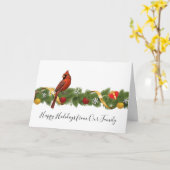 Feriengarten und Kardinal geklappte Grußkarte Karte (Gelbe Blume)