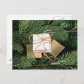 Feriengeschenke in Bäumen Feiertagspostkarte (Vorne/Hinten)