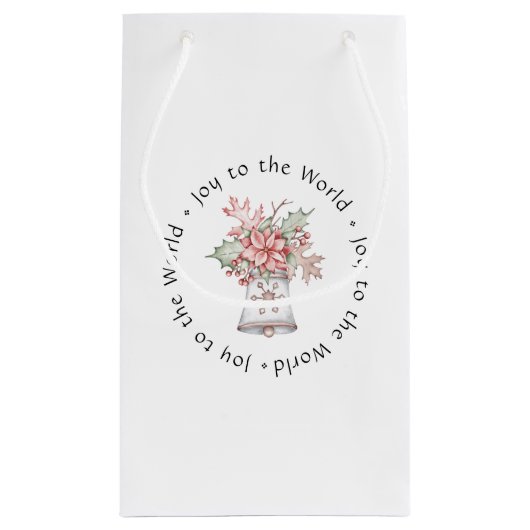 Ferienglocke mit Poinsettia Geschenktasche - Klein Kleine Geschenktüte (Rückseite)