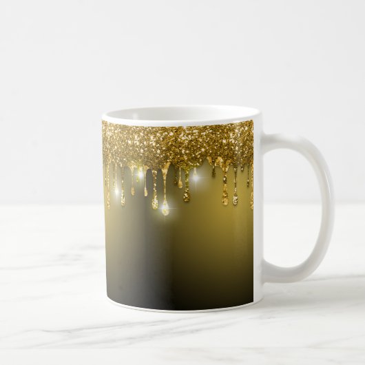 FERIENGOLD MIT CHRISTMAS GOLD TROPFEN PATTERT KAFFEETASSE (Rechts)