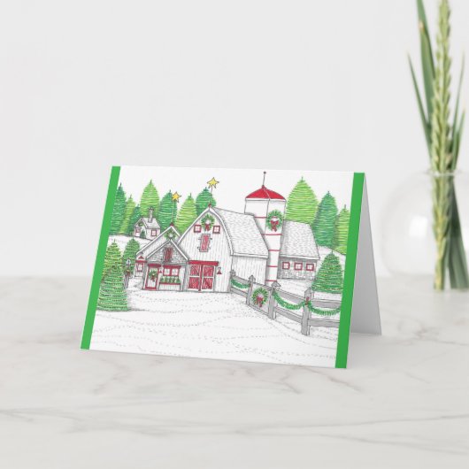 Ferienhaus 2 Weihnachtskarte Dankeskarte (Vorderseite)