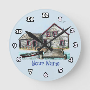 Ferienhaus am Meer Runde Wanduhr