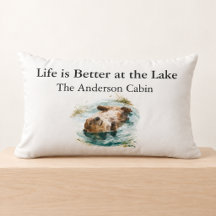 Ferienhaus am See Otter Wasserfarbe Cottage