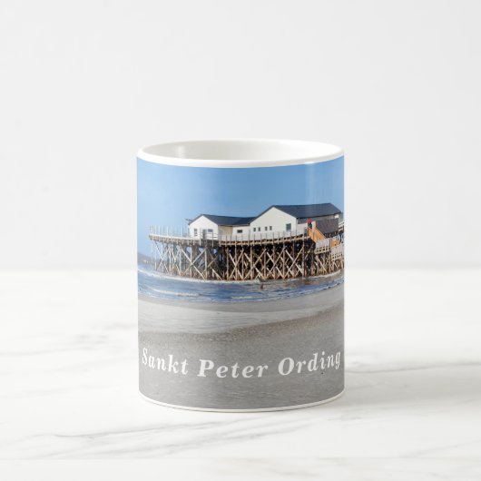 Ferienhaus am Strand Kaffeetasse (Mittel)