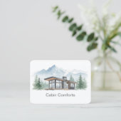 Ferienhaus Cottage Mountain QR-Code Visitenkarte (Stehend Vorderseite)