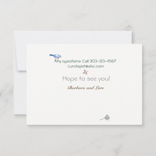 Ferienhaus: Einladung (Rückseite)