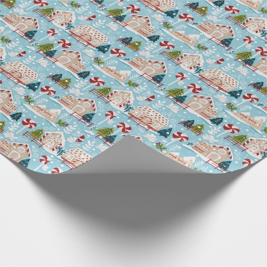 Ferienhaus Gingerbrot Geschenkpapier (Ecke)