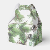 Ferienhaus Green & Pine Cones Country Winter Weddi Geschenkschachtel (Rückseite)