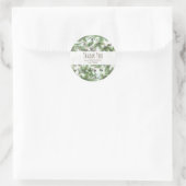 Ferienhaus Green & Pine Cones Country Winter Weddi Runder Aufkleber (Tasche)