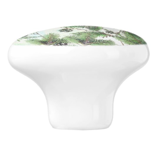 Ferienhaus Green & Pine Cones Land Winter Rustikal Keramikknauf (Seitenansicht)