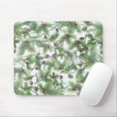 Ferienhaus Green & Pine Cones Land Winter Rustikal Mousepad (Mit Mouse)
