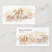 Ferienhaus in einem beruflichen Anwesen mit Meerbl Visitenkarte (Vorne/Hinten)