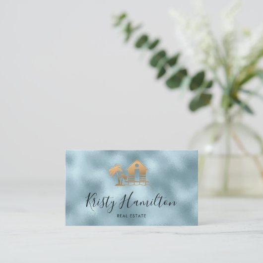 Ferienhaus in einem beruflichen Anwesen mit Meerbl Visitenkarte (Stehend Vorderseite)