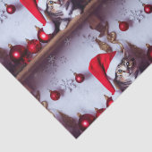 Ferienhaus Kitty - Weihnachtskatzenpapier Seidenpapier (Detail)