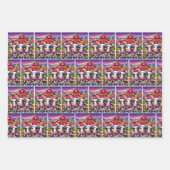 Ferienhaus Kuh Hunde Pferde und Kühe Weihnachten Geschenkpapier Set (Vorderseite 3)