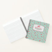 Ferienhaus Miete Gästebuch Tiny Pink Blume Aquamar Notizblock (Innenseite)