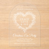 Ferienhaus mistletoherz Kunst Weihnachten Party Acryleinladungen (Vorderseite)