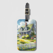 Ferienhaus mit Blick auf den Leuchtturm Gepäckanhänger (Vorderseite Vertikal)