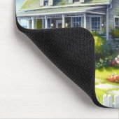 Ferienhaus mit Blick auf den Leuchtturm Mousepad (Ecke)