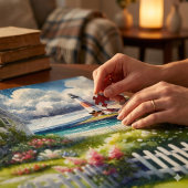 Ferienhaus mit Blick auf den Leuchtturm Puzzle