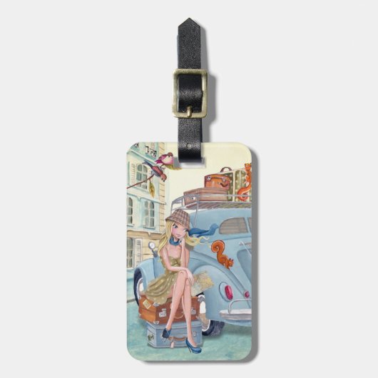 Ferienhaus Paris | Gepäckmarke Gepäckanhänger (Vorderseite vertikal)