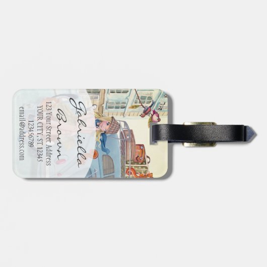 Ferienhaus Paris | Gepäckmarke Gepäckanhänger (Rückseite horizontal)