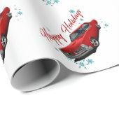 Ferienhaus Rot GVO Geschenkpapier (Rolleneckpunkt)