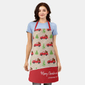 Ferienhaus Tree Vintag Truck Merucht Weihnachtsküc Schürze (Getragen)