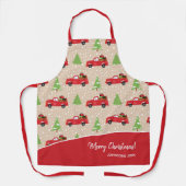 Ferienhaus Tree Vintag Truck Merucht Weihnachtsküc Schürze (Vorderseite)