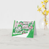 Ferienhaus Village Card Karte (Gelbe Blume)