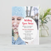 Ferienhaus / Weihnachts-Party Einladung (Stehend Vorderseite)