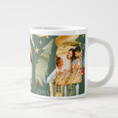 Ferienhäuser Drei Foto Weihnachtsgrün Jumbo-Tasse (Rechts)