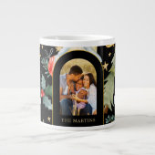 Ferienhäuser Drei Foto Weihnachtsschwarz Jumbo-Tasse (Vorderseite)