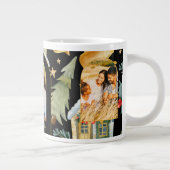 Ferienhäuser Drei Foto Weihnachtsschwarz Jumbo-Tasse (Rechts)