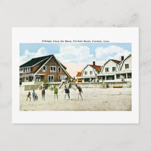Ferienhäuser entlang der Küste, Fairfield, Connect Postkarte