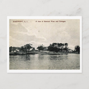 Ferienhäuser entlang des Seatuck, Eastport, NY Vin Postkarte
