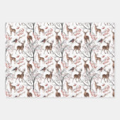Ferienhäuser für Schneewaldtiere Geschenkpapier Set (Vorderseite 3)