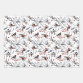 Ferienhäuser für Schneewaldtiere Geschenkpapier Set (Vorderseite)